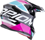 Off-Road Motorcycle Helmet Scorpion Exo Vx-16 Evo Air Polycarbonate Metallic Black Blue Pink Analog Size S