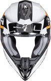 Off-Road Motorcycle Helmet Scorpion Exo Vx-16 Evo Air Polycarbonate Black Orange Lignes Size S