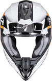 Off-Road Motorcycle Helmet Scorpion Exo Vx-16 Evo Air Polycarbonate Black Orange Lignes Size L