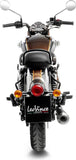 Exhaust Tip With Noise Certification Classic Racer Steel Black Stainless Steel End Cap - Leovince Compatible With Royal Enfield Classic 350 (2021-2024)