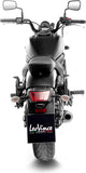 Complete Exhaust System Without Catalytic Converter And Without Sound Certification Gp One Steel Full Black Stainless Steel End Cap - Leovince Compatible With Kawasaki Vulcan 650 S (2017-2020)