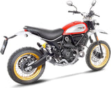 Exhaust Tip Without Sound Certification Lv-10 Steel Black Stainless Steel End Cap - Leovince Compatible With Ducati Scrambler 800 Desert Sled (2017-2020)