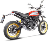 Exhaust Tip Without Sound Certification Lv-10 Stainless Steel Stainless Steel End Cap - Leovince Compatible With Ducati Scrambler 800 Desert Sled (2017-2020)