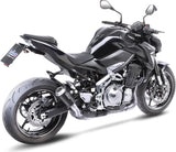 Exhaust Tip With Noise Certification Lv-10 Steel Black Stainless Steel End Cap - Leovince Compatible With Kawasaki Z 900 A2 (2018-2024)