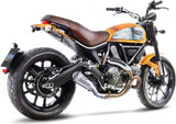 Exhaust Tip Without Sound Certification Lv-10 Stainless Steel Stainless Steel End Cap - Leovince Compatible With Ducati Scrambler 800 Classic - Icon (2017-2020)
