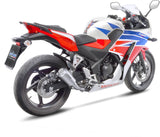 Exhaust Tip Without Sound Certification Lv-10 Stainless Steel Stainless Steel End Cap - Leovince Compatible With Honda Cbr 300 R (2014-2017)