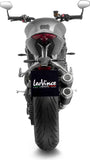 Dual Exhaust System With Sound Certification Lv-10 Steel Black Stainless Steel End Cap - Leovince Compatible With Triumph Speed Triple 1200 Rr - Rs (2021-2024)