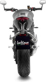 Dual Exhaust System With Sound Certification Lv-10 Stainless Steel Stainless Steel End Cap - Leovince Compatible With Triumph Speed Triple 1200 Rr - Rs (2021-2024)