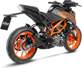 Exhaust Tip Without Sound Certification Lv-10 Steel Full Black Steel Black End Cap - Leovince Compatible With Ktm 390 Duke (2021-2023)