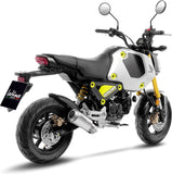 Complete Exhaust System Without Catalytic Converter And Without Sound Certification Lv-10 Stainless Steel Stainless Steel End Cap - Leovince Compatible With Honda Grom 125 (2022-2024)