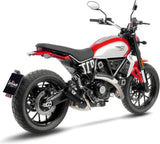 Exhaust Tip With Noise Certification Lv-10 Steel Full Black Steel Black End Cap - Leovince Compatible With Ducati Scrambler 800 Icon (2023-2024)