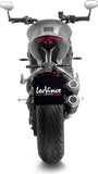 Dual Exhaust System With Sound Certification Lv-10 Steel Black Stainless Steel End Cap - Leovince Compatible With Triumph Speed Triple 1200 Rr - Rs - Rx (2025-2026)