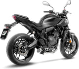 Complete Exhaust System Without Catalytic Converter And Without Sound Certification Lv-10 Steel Black Stainless Steel End Cap - Leovince Compatible With Yamaha Mt-07 (2025-2026)