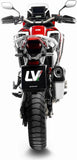 Exhaust Tip Without Sound Certification Lv-12 R Stainless Steel Carbon Fiber End Cap - Leovince Compatible With Honda Crf 1100 L Africa Twin Adventure Sports (2020-2023)