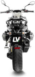 Exhaust Tip Without Sound Certification Lv-12 R Steel Black Carbon Fiber End Cap - Leovince Compatible With Bmw R 1250 - Rs (2019-2025)