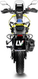 Exhaust Tip Without Sound Certification Lv-12 R Steel Black Carbon Fiber End Cap - Leovince Compatible With Suzuki V-Strom 1050 Abs - Xt (2020-2024)