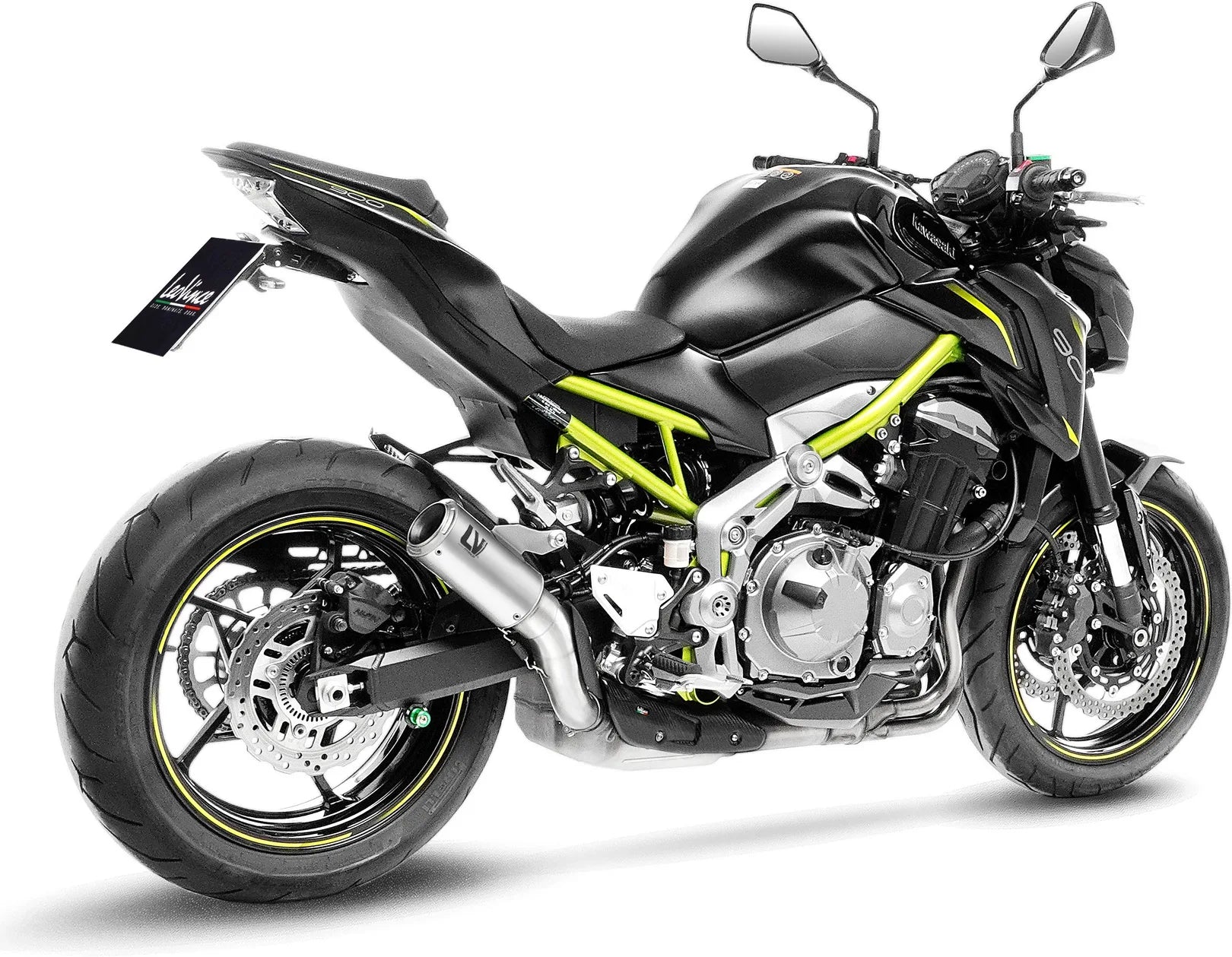 Exhaust Tip Without Sound Certification Lv Corsa Titanium Stainless Steel End Cap - Leovince Compatible With Kawasaki Z 900 (2017-2019)
