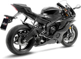 Exhaust Tip Without Sound Certification Lv Corsa Steel Black Stainless Steel End Cap - Leovince Compatible With Yamaha Yzf-R6 (2006-2021)