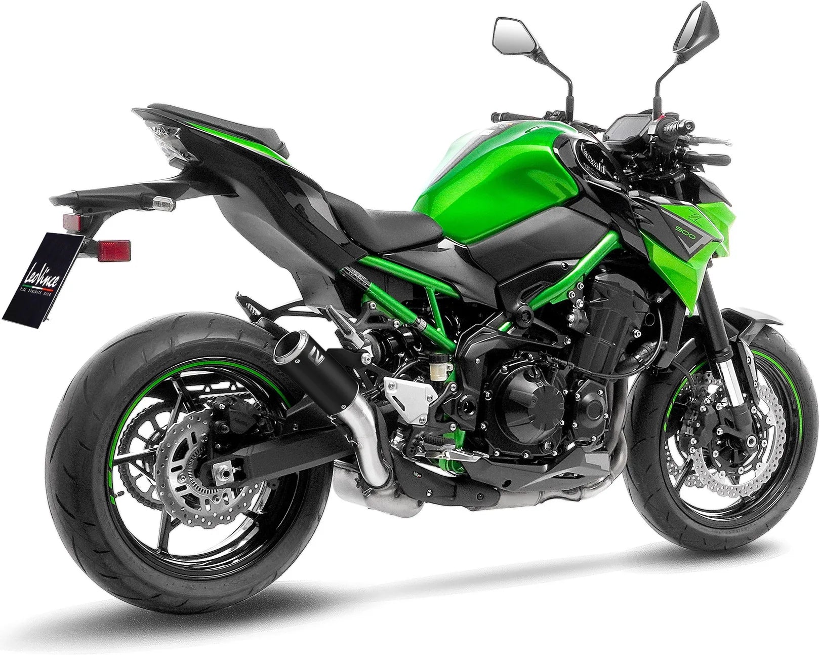Exhaust Tip Without Sound Certification Lv Corsa Steel Black Stainless Steel End Cap - Leovince Compatible With Kawasaki Z 900 (2020-2024)