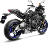 Exhaust Tip Without Sound Certification Lv Corsa Steel Black Stainless Steel End Cap - Leovince Compatible With Yamaha Mt-10 - Sp (2016-2020)