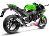 Exhaust Tip Without Sound Certification Lv Corsa Titanium Stainless Steel End Cap - Leovince Compatible With Kawasaki Zx 10R Ninja (2016-2020)