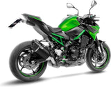 Exhaust Tip With Noise Certification Lv-14 R Steel Black Carbon Fiber End Cap - Leovince Compatible With Kawasaki Z 900 A2 (2018-2024)