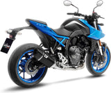 Complete Exhaust System Without Catalytic Converter And Without Sound Certification Lv-14 R Steel Black Carbon Fiber End Cap - Leovince Compatible With Suzuki Gsx 8S (2023-2024)