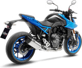 Complete Exhaust System Without Catalytic Converter And Without Sound Certification Lv-14 R Titanium Carbon Fiber End Cap - Leovince Compatible With Suzuki Gsx 8S (2023-2024)