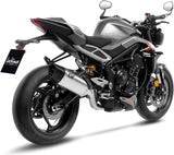 Complete Exhaust System Without Catalytic Converter And Without Sound Certification Lv-14 R Stainless Steel Carbon Fiber End Cap - Leovince Compatible With Triumph Street Triple 765 R - Rs (2023-2024)