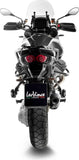Exhaust Tip Without Sound Certification Lv-14 Steel Black Carbon Fiber End Cap - Leovince Compatible With Moto Guzzi Stelvio (2024-2026)
