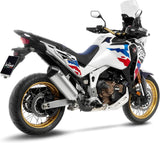Exhaust Tip With Noise Certification Lv-14 Stainless Steel Carbon Fiber End Cap - Leovince Compatible With Honda Crf 1100 L Africa Twin Adventure Sports (2024-2026)