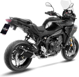 Complete Catalytic Exhaust System With Sound Certification Lv-14 R Steel Black Carbon Fiber End Cap - Leovince Compatible With Yamaha Tracer 9 (2025-2026)