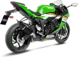 Exhaust Tip With Noise Certification Lv-14 R Steel Black Carbon Fiber End Cap - Leovince Compatible With Kawasaki Zx 6R Ninja (2019-2020)