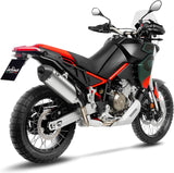 Exhaust Tip Without Sound Certification Lv-14 Stainless Steel Carbon Fiber End Cap - Leovince Compatible With Aprilia Tuareg 660 (2022-2024)