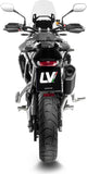 Exhaust Tip Without Sound Certification Lv-14 Steel Black Carbon Fiber End Cap - Leovince Compatible With Triumph Tiger 900 Rally Pro (2024-2026)