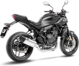 Complete Catalytic Exhaust System With Sound Certification Lv-14 R Stainless Steel Carbon Fiber End Cap - Leovince Compatible With Yamaha Mt-07 (2021-2024)