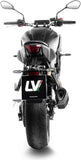 Exhaust Tip Without Sound Certification Lv-14 R Steel Black Carbon Fiber End Cap - Leovince Compatible With Yamaha Mt-07 (2025-2026)