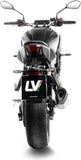 Exhaust Tip Without Sound Certification Lv-14 R Titanium Carbon Fiber End Cap - Leovince Compatible With Yamaha Mt-07 (2021-2024)