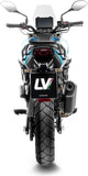 Exhaust Tip With Noise Certification Lv-14 Steel Black Carbon Fiber End Cap - Leovince Compatible With Qj Motor Srt 600 Sx (2024-2026)