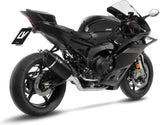 Complete Exhaust System Without Catalytic Converter And Without Sound Certification Lv-14 R Steel Black Carbon Fiber End Cap - Leovince Compatible With Yamaha Yzf-R9 900 (2025-2026)