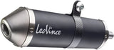 Exhaust Tip With Noise Certification X-Fight Steel Black Stainless Steel End Cap - Leovince Compatible With Fantic Motor Xe 50 Performance (2021-2024)