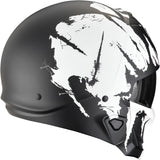 Full-Face Motorcycle Helmet Scorpion Exo Exo-Combat Ii Polycarbonate Matt Black White Marauder Size M