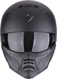 Full-Face Motorcycle Helmet Scorpion Exo Exo-Combat Ii Polycarbonate Matt Black Silver Spiderweb Size M
