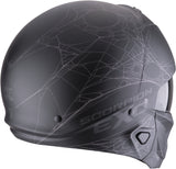 Full-Face Motorcycle Helmet Scorpion Exo Exo-Combat Ii Polycarbonate Matt Black Silver Spiderweb Size M