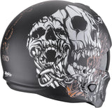 Full-Face Motorcycle Helmet Scorpion Exo Exo-Combat Ii Polycarbonate Matt Black White Gold Genesis Size S