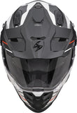 Full-Face Motorcycle Helmet Scorpion Exo Adf-9000 Air Ultra Tct Matt White Black Red Feat Size Xxl