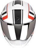 Flip-Up Motorcycle Helmet Scorpion Exo Exo-930 Evo Polycarbonate Matt White Black Red Ardens Size M