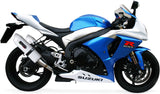 Dual Exhaust System With Sound Certification Albus Ceramic White Aluminium - Gpr Compatible With Suzuki Gsx-R 1000 K9 (2009-2011)