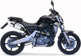 Dual Exhaust System With Sound Certification Albus Ceramic White Aluminium - Gpr Compatible With Yamaha Mt-03 (2006-2013)