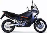 Dual Catalytic Exhaust Tips With Sound Certification Furore Aluminium Black - Gpr Compatible With Ktm 950 Adventure - S (2003-2007)
